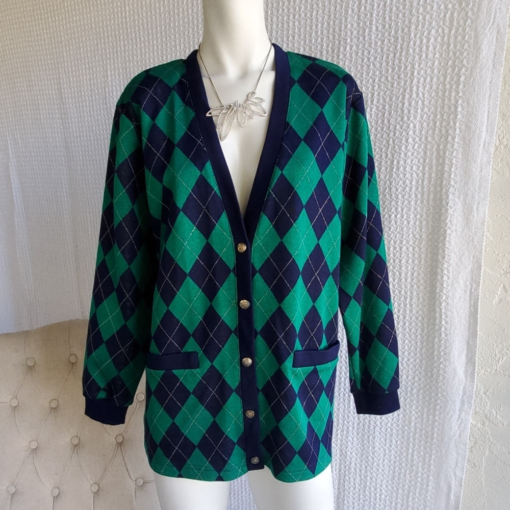 Vintage plaid cardigan - Picture 2 of 7